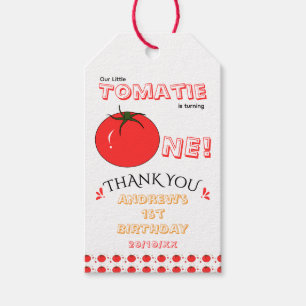 Kleine Tomatie wird Eins Süße 1. Geburtstagsfeier Geschenkanhänger