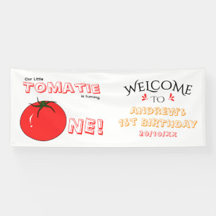 Kleine Tomatie wird Eins Süße Begrüßung Banner