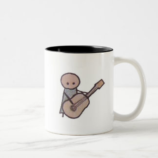 Kleine Ton-Tasse der Gitarre zwei Zweifarbige Tasse