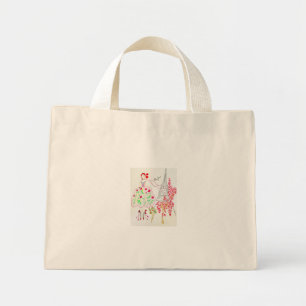 Kleine Tote Bonjour-Kollektion von Allyson Simone Mini Stoffbeutel