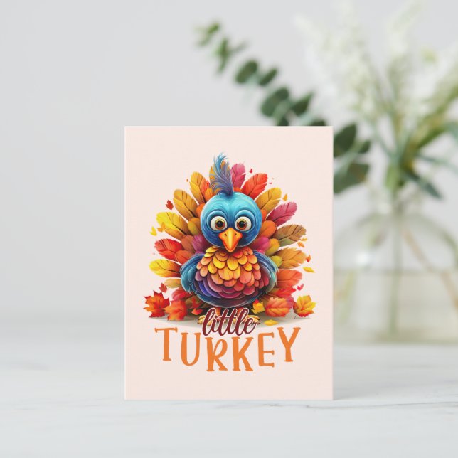 Kleine Türkei - Niedlicher Cartoon-Stil Postkarte (Stehend Vorderseite)