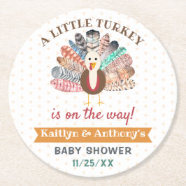 Kleine Türkei unterwegs! Erntedank Babydusche Runder Pappuntersetzer