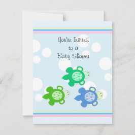 Kleine Turtles Baby Dusche Einladung