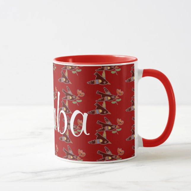 Kleine ukrainische Vögel für Kuchen Tasse (Rechts)