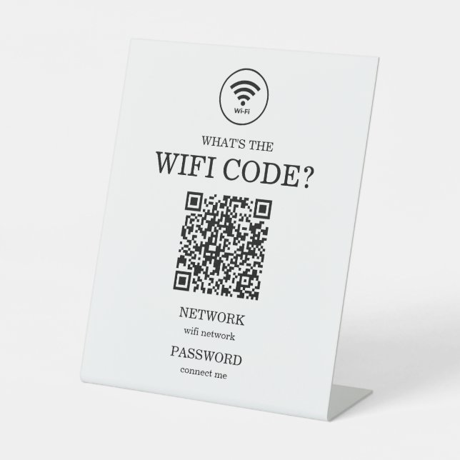 Kleine Unternehmen Was ist der Wifi QR Code? Sockelschild (Vorderseite)