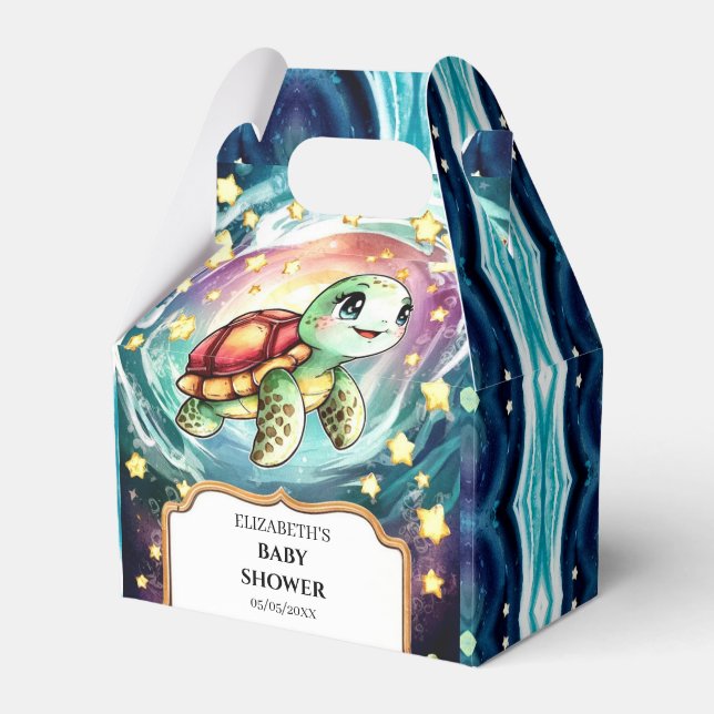 Kleine Unterwasser-Schildkrötendusche Geschenkschachtel (Vorderseite)