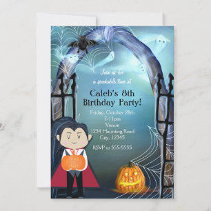 Kleine Vampir-Dracula-Halloween-Party-Einladungen Einladung