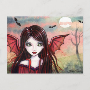 Kleine Vampir-Postkarte von Molly Harrison Postkarte