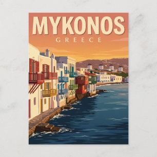 Kleine Venedig, Mykonos Griechenland Postkarte