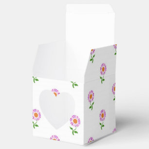 Kleine violette Blumen auf Weiß Geschenkschachtel