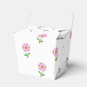 Kleine violette Blumen auf Weiß Geschenkschachtel