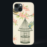 Kleine Vögel gehockt auf einer Niederlassung und Case-Mate iPhone Hülle<br><div class="desc">Nancy Slocums haben viele Vögel im Laufe der Jahre gemalt. Dieses Bild schildert zwei kleine blaue und gelbe Vögel,  die auf einer Niederlassung gehockt werden,  die indem rosa Blumen und das Schauen neugierig über einen Birdcage umgeben wird. Erhalten Sie dieses coole Vogel-themenorientierte Kunststück auf Ihrem Zazzle Produkt heute.</div>