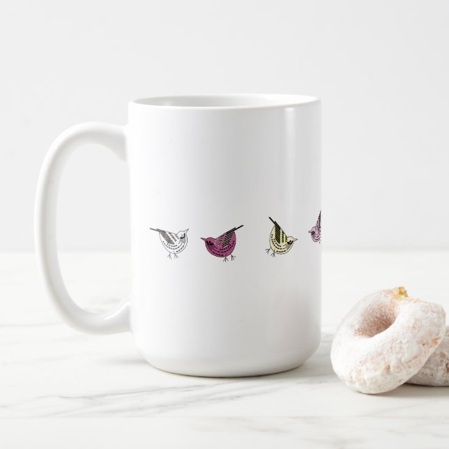 Kleine Vögel Kaffeetasse (Mit Donut)