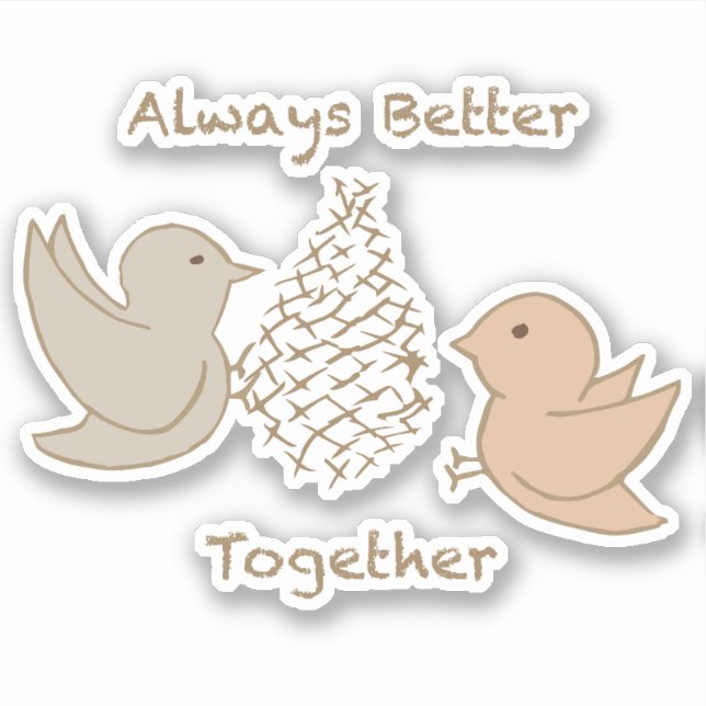 Kleine Vögel und Küken - Kleine Vögel. Aufkleber (Vorderseite)