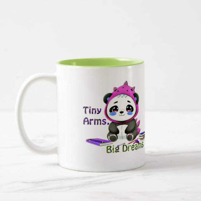 Kleine Waffen, große Träume. Zweifarbige Tasse (Links)