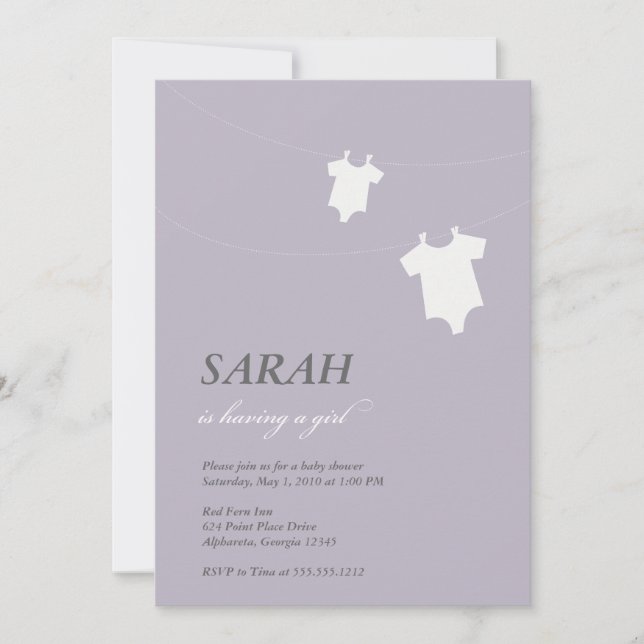 {kleine Wäsche} Einladung (Vorderseite)