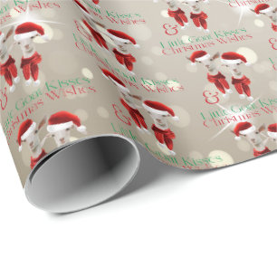 Kleine Weihnachten wünscht Little Goat Kisses Gold Geschenkpapier