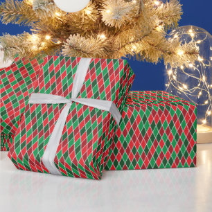 Kleine Weihnachts-Harlekin Geschenkpapier