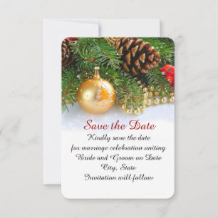 Kleine Weihnachtsbälle Save the Date