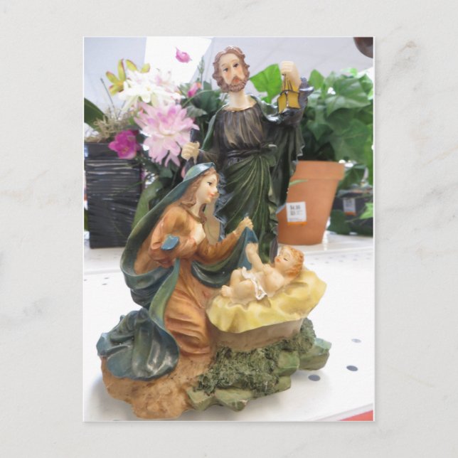 Kleine Weihnachtskrippe Postkarte (Vorderseite)