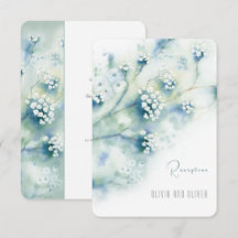 Kleine weiße Blume Empfang-Einschließkarte