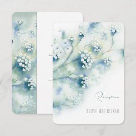 Kleine weiße Blume Empfang-Einschließkarte Einladung