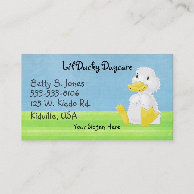 Kleine weiße Ducky Visitenkarten Visitenkarte (Vorderseite)