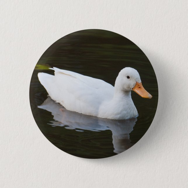 Kleine weiße Ente Button (Vorderseite)