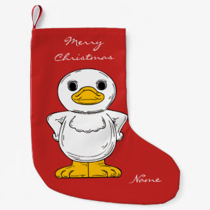 Kleine Weiße Ente Stehend Thunder_Cove Kleiner Weihnachtsstrumpf