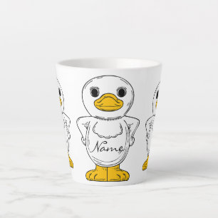 Kleine Weiße Ente Stehend Thunder_Cove Milchtasse