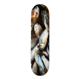 Kleine weiße Fische Skateboard