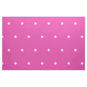 Kleine weiße Polka Punkte auf Diva Pink Stoff