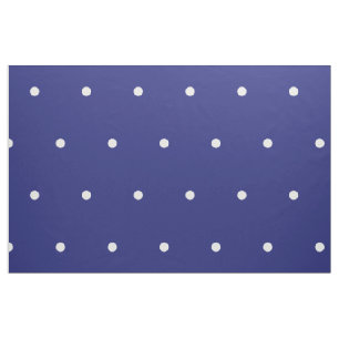 Kleine weiße Polka-Punkte auf nautischem Blau Stoff