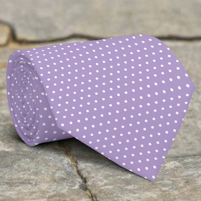 Kleine weiße Punkte auf dem violetten Hintergrund  Krawatte (Von Creator hochgeladen)