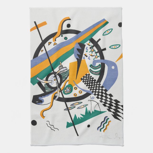 Kleine Welten IV, Abstrakt, Wassily Kandinsky Geschirrtuch (Vertikal)