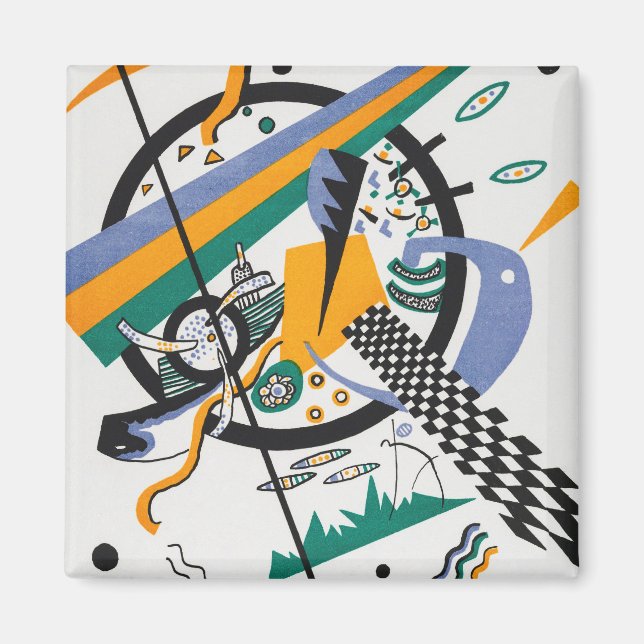 Kleine Welten IV, Abstrakt, Wassily Kandinsky Magnet (Vorne)