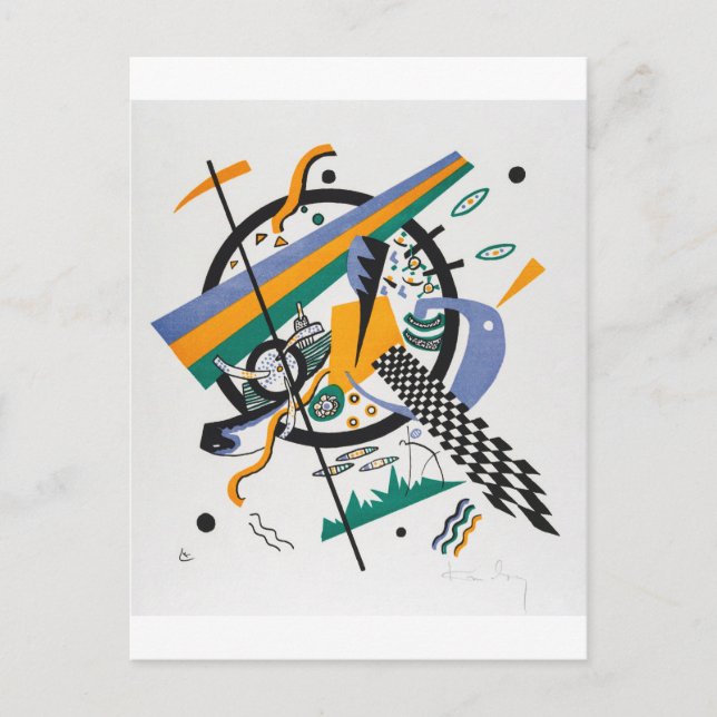 Kleine Welten IV, Abstrakt, Wassily Kandinsky Postkarte (Vorderseite)