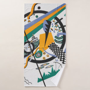Kleine Welten IV, Abstrakt, Wassis Kandinsky Badehandtuch