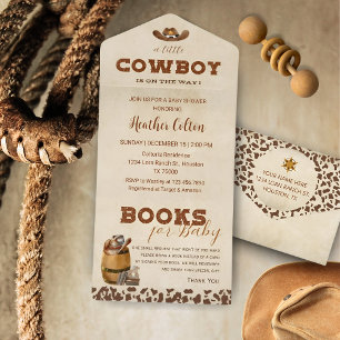 Kleine Western-Cowboy-Baby-Party All In One Einladung