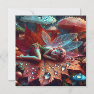 Kleine Whimsical Fairy Schlaf auf einem Lein