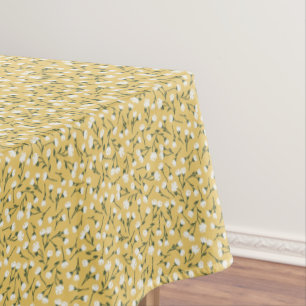 Kleine Wiese Ditsy Blumenmuster - Senfcreme Tischdecke