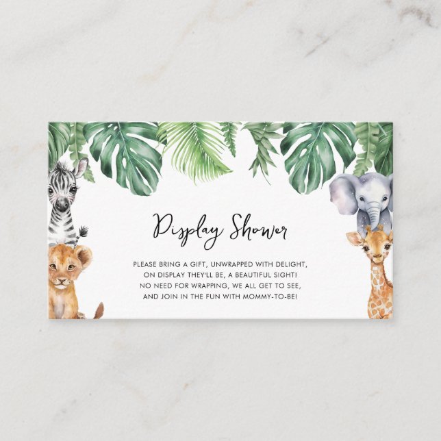 Kleine Wild One Safari Babydusche Begleitkarte (Vorderseite)