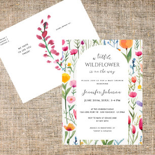 Kleine Wildblume Arch Baby Dusche Einladung Postkarte
