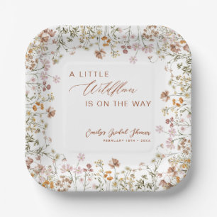 Kleine Wildblume auf der Way Baby Dusche Pappteller