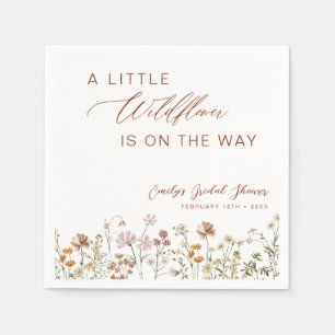 Kleine Wildblume auf der Way Baby Dusche Serviette