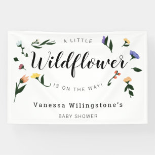 Kleine Wildblume auf der "Way Floral Baby Shower" Banner