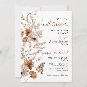Kleine Wildblume Baby Bloom Baby Dusche Einladung