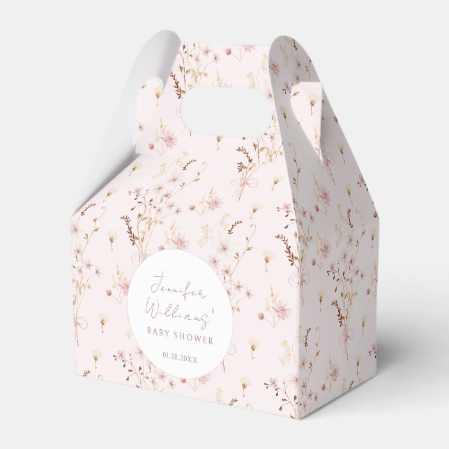 Kleine Wildblume Baby Dusche Bonbons Geschenkbox Geschenkschachtel (Vorderseite)