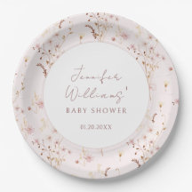 Kleine Wildblume Baby Duschpapiere Teller