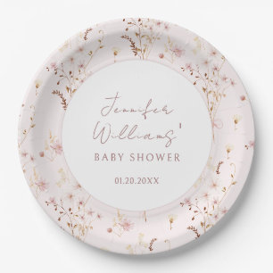 Kleine Wildblume Baby Duschpapiere Teller